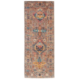 Tappeto Tribal Pakistan Astratto Terra Blu 75x204 Cm