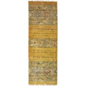 Tappeto Rubin Pakistan Geometrico Ocra Blu 83x242 Cm