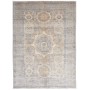Tappeto Mamlouk Pakistan Medaglione Grigio-blu Tenue Beige E