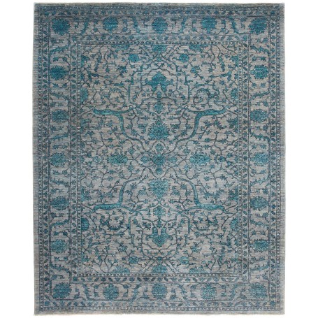 Tappeto Zigler Fine Pakistan Floreale Grigio Blu Petrolio 20