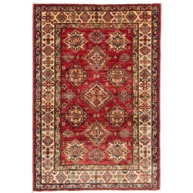 Tappeto Kazak Fine Pakistan Astratto Rosso Beige Blu 101x147