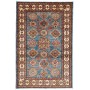 Tappeto Kazak Fine Pakistan Astratto Blu Rosso 98x147 Cm