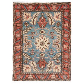 Tappeto Ardabil Persia Medaglione Azzurro Salmone 105x142 Cm