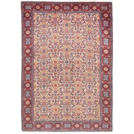 Tappeto Sarough Persia Floreale Beige Rosso 102x150 Cm