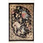 Tappeto Ghom Seta Persia Floreale Nero Oro 60x91 Cm