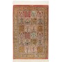 Tappeto Ghom Seta Persia Astratto Oro Arancio 58x90 Cm
