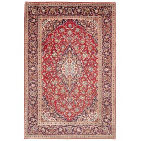Tappeto Ardakan Persia Medaglione Rosso Scarlatto Blu Notte