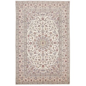 Tappeto Kashan Persia Medaglione Crema Blu 195x300 Cm