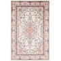 Tappeto Kashan Persia Medaglione Avorio Rosa 198x302 Cm