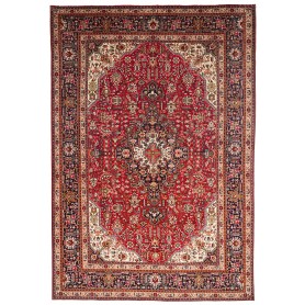 Tappeto Tabriz Persia Medaglione Rosso Blu 195x288 Cm