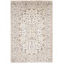 Tappeto Kashan Persia Medaglione Avorio Blu 200x294 Cm