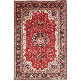 Tappeto Tabriz Persia Medaglione Rosso Crema 200x300 Cm