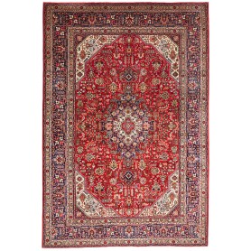 Tappeto Tabriz Persia Geometrico Rosso Blu 200x298 Cm