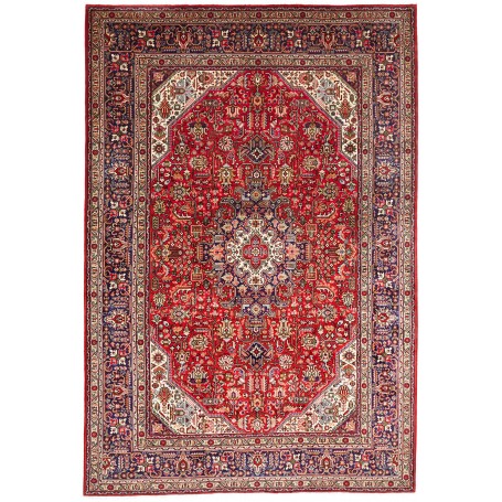 Tappeto Tabriz Persia Geometrico Rosso Blu 200x298 Cm