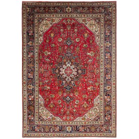 Tappeto Tabriz Persia Medaglione Rosso Blu 203x295 Cm