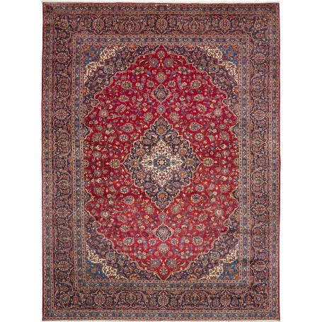 Tappeto Ardakan Persia Medaglione Rosso Blu Scuro 296x400 Cm