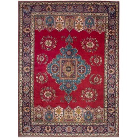 Tappeto Tabriz Persia Medaglione Rosso Blu 243x330 Cm