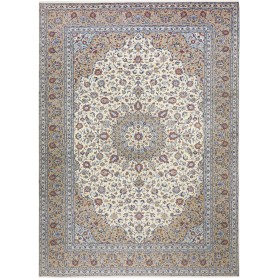 Tappeto Kashan Persia Medaglione Avorio Beige 290x400 Cm