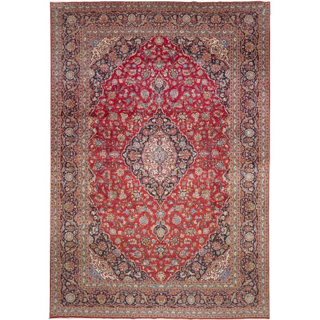 Tappeto Ardakan Persia Medaglione Rosso Blu 303x440 Cm