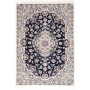 Tappeto Nain 6la Persia Medaglione Blu Notte Crema 80x114 Cm