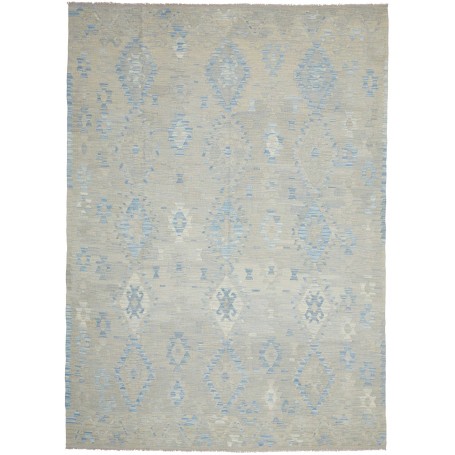 Tappeto Kilim Afghanistan Geometrico Beige Azzurro Chiaro 21