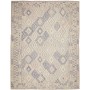Tappeto Kilim Afghanistan Geometrico Grigio Blu 265x341 Cm