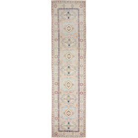 Tappeto Kazak Afghanistan 71x318 Beige Blu Tenu