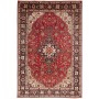 Tappeto Tabriz Persia Medaglione Rosso Blu 195x298 Cm