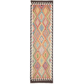 Tappeto Kilim Afghanistan Geometrico Multicolore Vivace 80x2