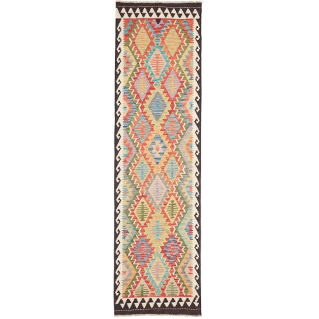 Tappeto Kilim Afghanistan Geometrico Multicolore Vivace 80x2