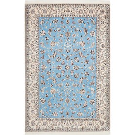 Tappeto Nain 6la Persia Floreale Azzurro Crema 160x244 Cm
