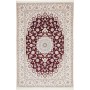 Tappeto Nain 6la Persia Medaglione Bordeaux Crema 160x240 Cm