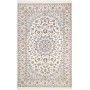 Tappeto Nain 6la Persia Medaglione Crema Azzurro 163x253 Cm