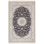 Tappeto Nain 6la Persia Medaglione Blu Scuro Avorio 162x246