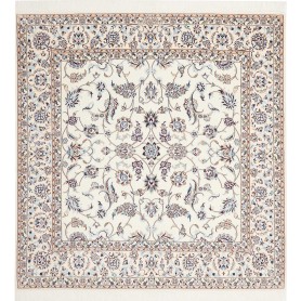 Tappeto Nain 6la Persia Floreale Crema Blu 156x161 Cm