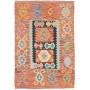 Tappeto Kilim Afghanistan Geometrico Terracotta Multicolore