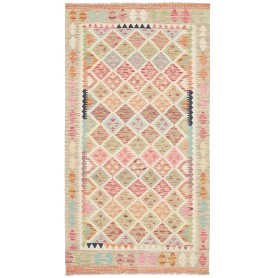 Tappeto Kilim Afghanistan Geometrico Beige Pastello 105x196