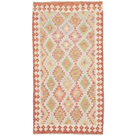 Tappeto Kilim Afghanistan Astratto Terracotta Rosa 102x192 C