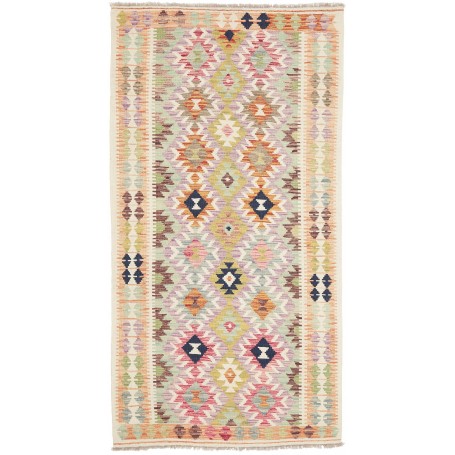 Tappeto Kilim Afghanistan Geometrico Multicolore Pastello 10