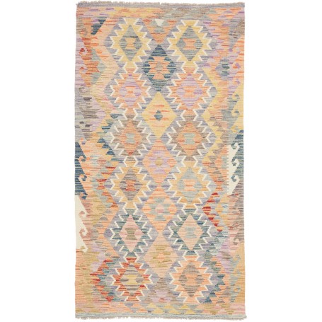 Tappeto Kilim Afghanistan Geometrico Multicolore Pastello 10