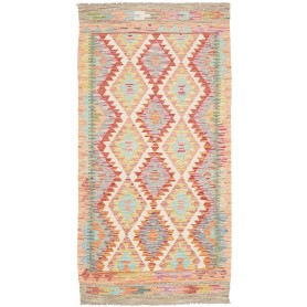 Tappeto Kilim Afghanistan Geometrico Multicolore Pastello 10