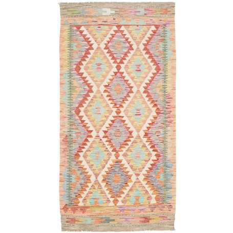 Tappeto Kilim Afghanistan Geometrico Multicolore Pastello 10