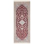 Tappeto Nain 6la Persia Medaglione Bordeaux Crema 81x211 Cm