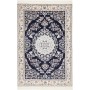 Tappeto Nain 6la Persia Medaglione Blu Scuro Crema 110x170 C