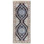 Tappeto Nain 6la Persia Medaglione Blu Crema 73x175 Cm