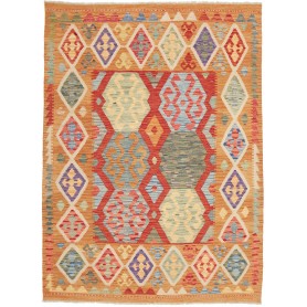 Tappeto Kilim Afghanistan Geometrico Terracotta Policromo 13