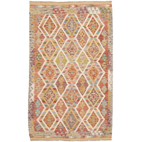 Tappeto Kilim Afghanistan Geometrico Multicolore Pastello 12