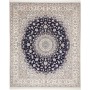 Tappeto Nain 6la Persia Medaglione Blu Notte Crema 252x308 C