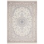 Tappeto Nain 6la Persia Medaglione Avorio Azzurro 252x356 Cm