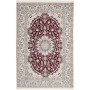 Tappeto Nain 6la Persia Medaglione Bordeaux Crema 200x307 Cm